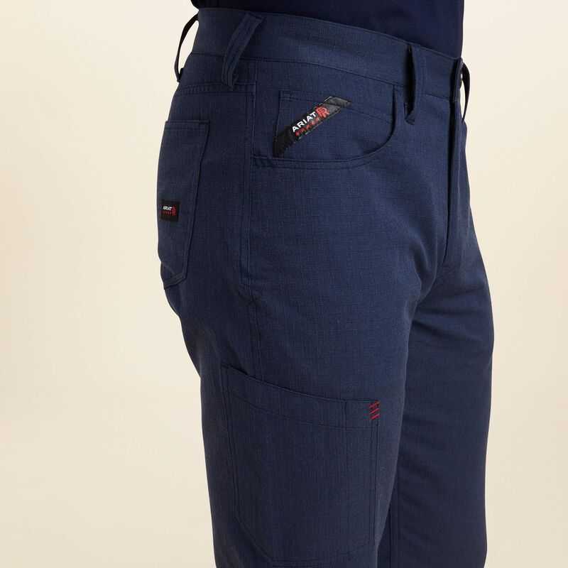 Ariat FR M4 Relaxed Crossfire Straight Pant Navy | 609FDVQCL