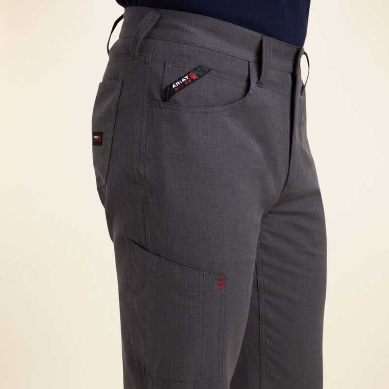 Ariat FR M4 Relaxed Crossfire Straight Pant Grey | 481OHNWIU