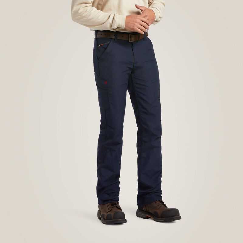 Ariat FR M5 DuraLight Ripstop Stackable Straight Leg Pant Navy | 853ENMWGZ