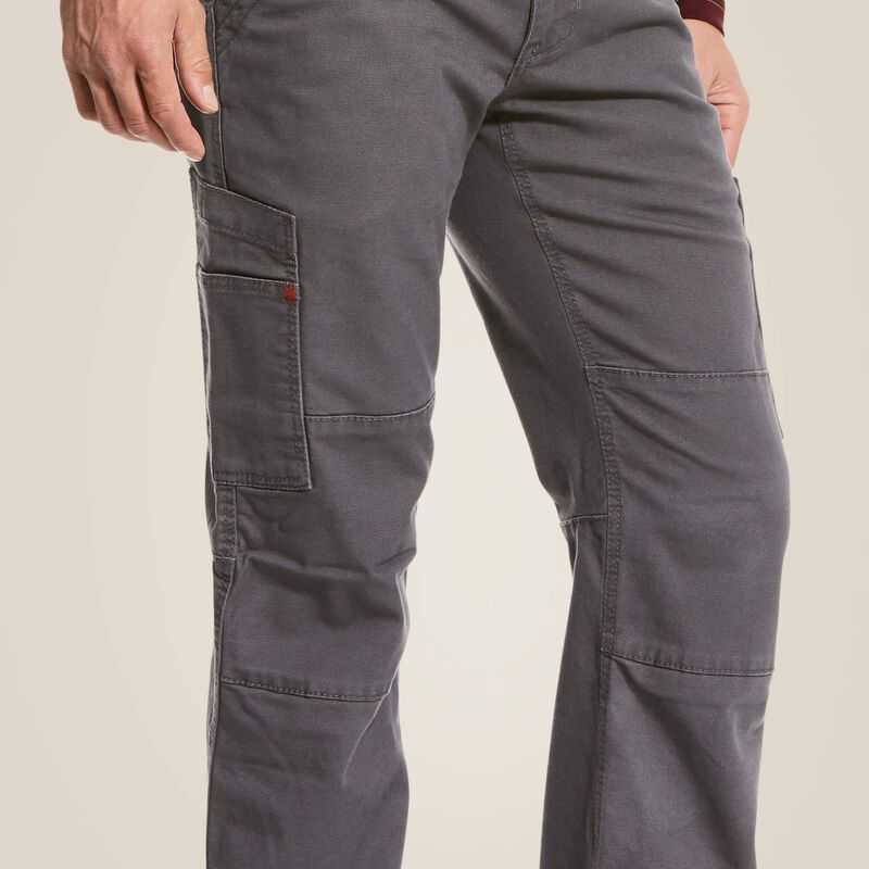 Ariat FR M5 Stretch DuraLight Canvas Stackable Straight Leg Pant Grey | 609DVJXSQ