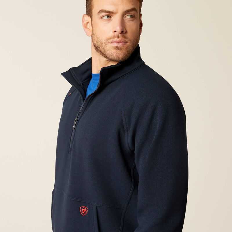 Ariat FR Primo Fleece 2.0 1/4 Zip Sweater Navy | 509YFGPRX