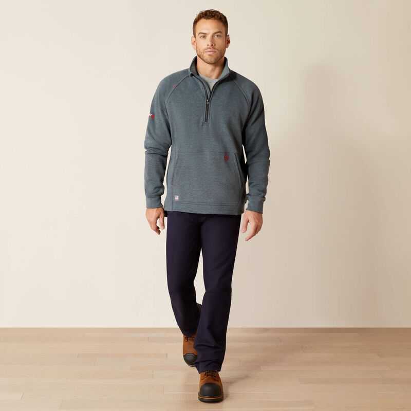 Ariat FR Primo Fleece 2.0 1/4 Zip Sweater Grey | 523MCXFYD