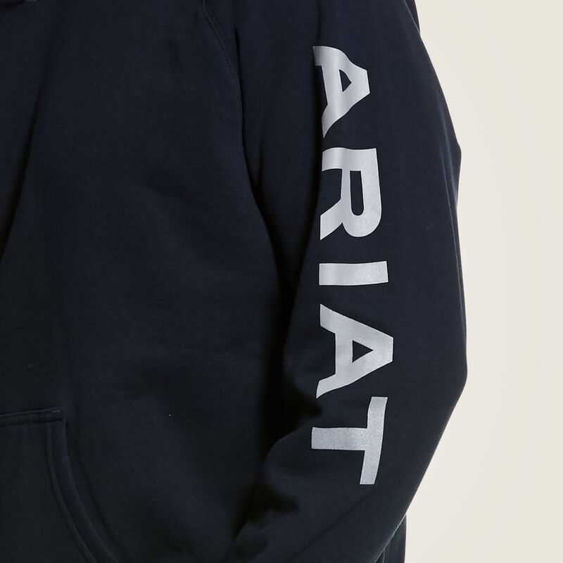 Ariat FR Primo Fleece Logo Hoodie Navy | 648PQANGY