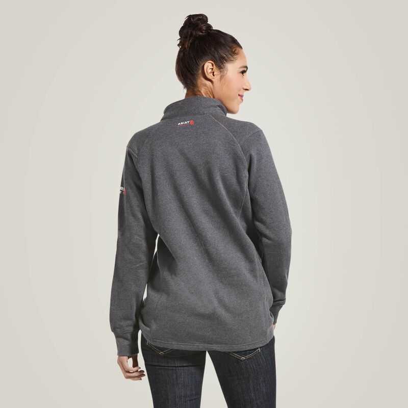 Ariat FR Rev 1/4 Zip Top Grey | 564YMLQHR