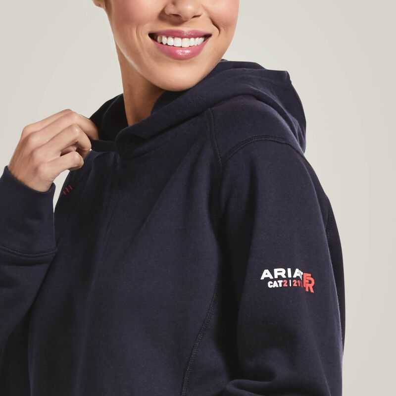 Ariat FR Rev Pullover Hoodie Navy | 569WZKEAO