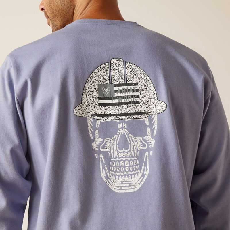 Ariat FR Roughneck Skull Logo T-Shirt Infinity | 916OTQXFL