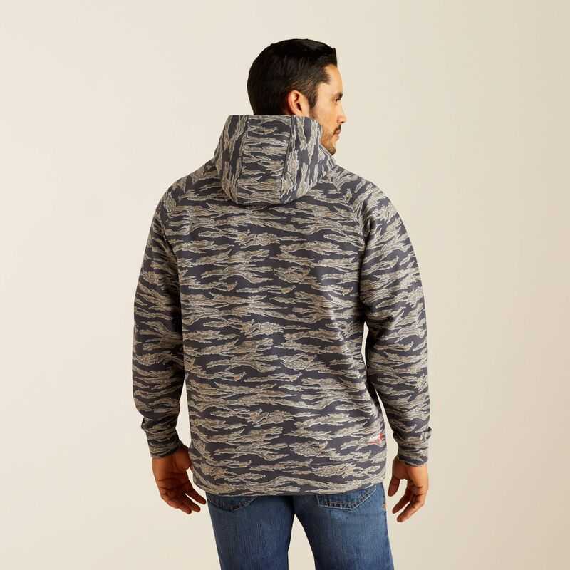 Ariat FR Smoke Hoodie Grey Camo | 893NOIJAS