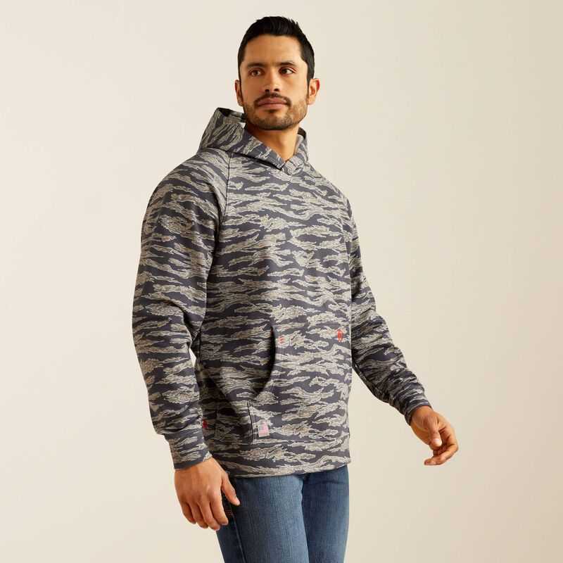 Ariat FR Smoke Hoodie Grey Camo | 893NOIJAS