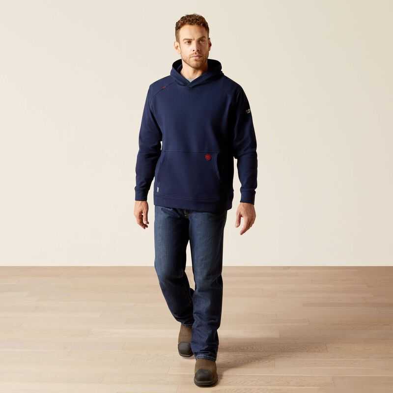 Ariat FR Solid Hoodie Navy | 931TCBPIS