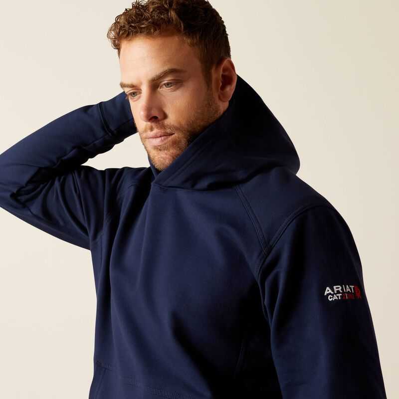 Ariat FR Solid Hoodie Navy | 931TCBPIS