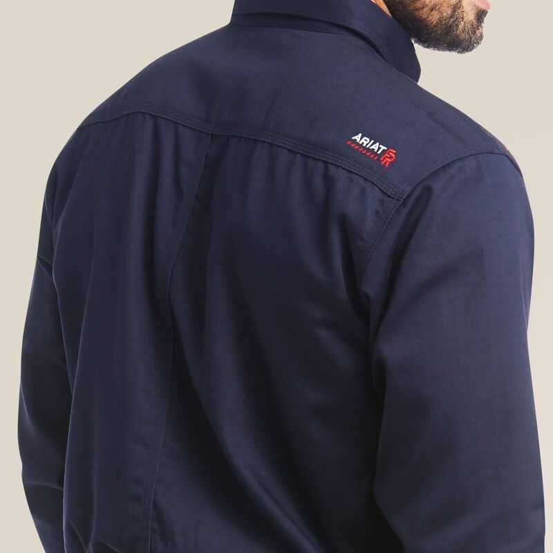 Ariat FR Solid Work Shirt Navy | 291BDJHZV