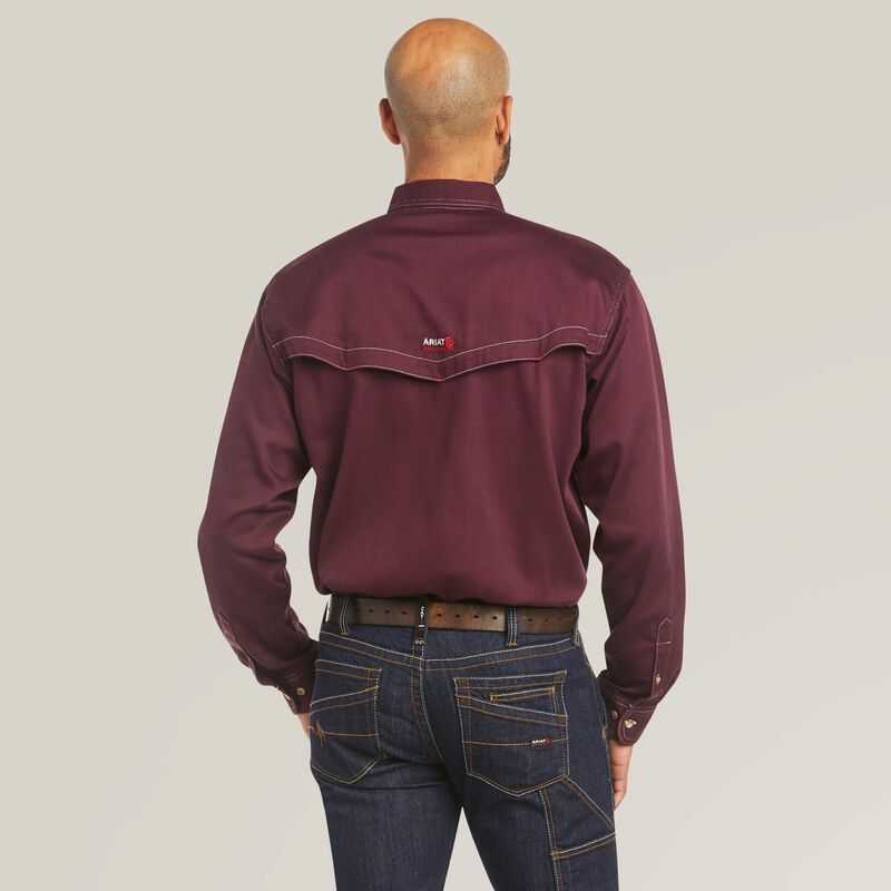 Ariat FR Vented Work Shirt Malbec | 914UDTVMH