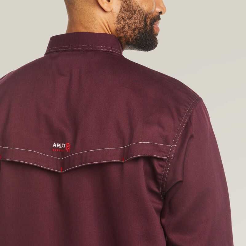 Ariat FR Vented Work Shirt Malbec | 914UDTVMH