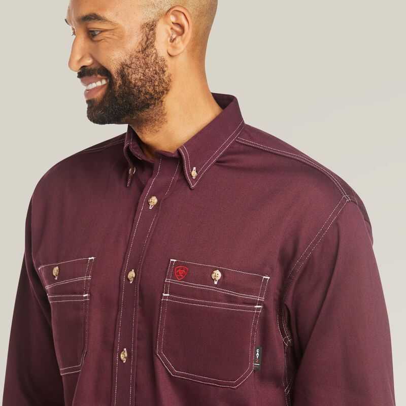 Ariat FR Vented Work Shirt Malbec | 914UDTVMH