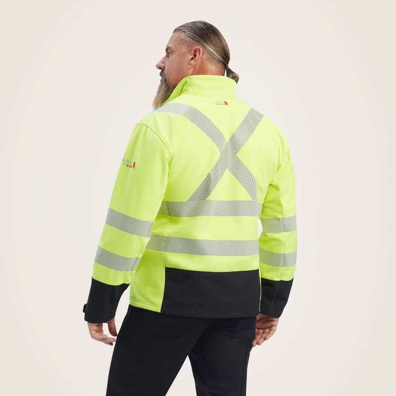 Ariat FR Vernon Hi-Vis Softshell Jacket Yellow | 954ZYJSVN