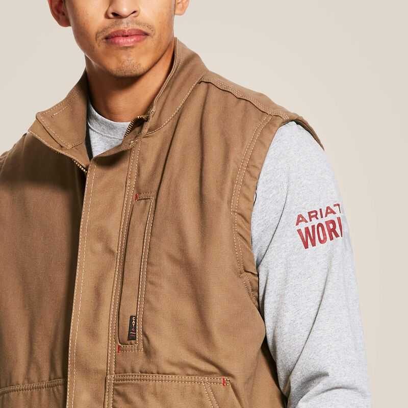 Ariat FR Workhorse Insulated Vest Khaki | 560TBZLJH