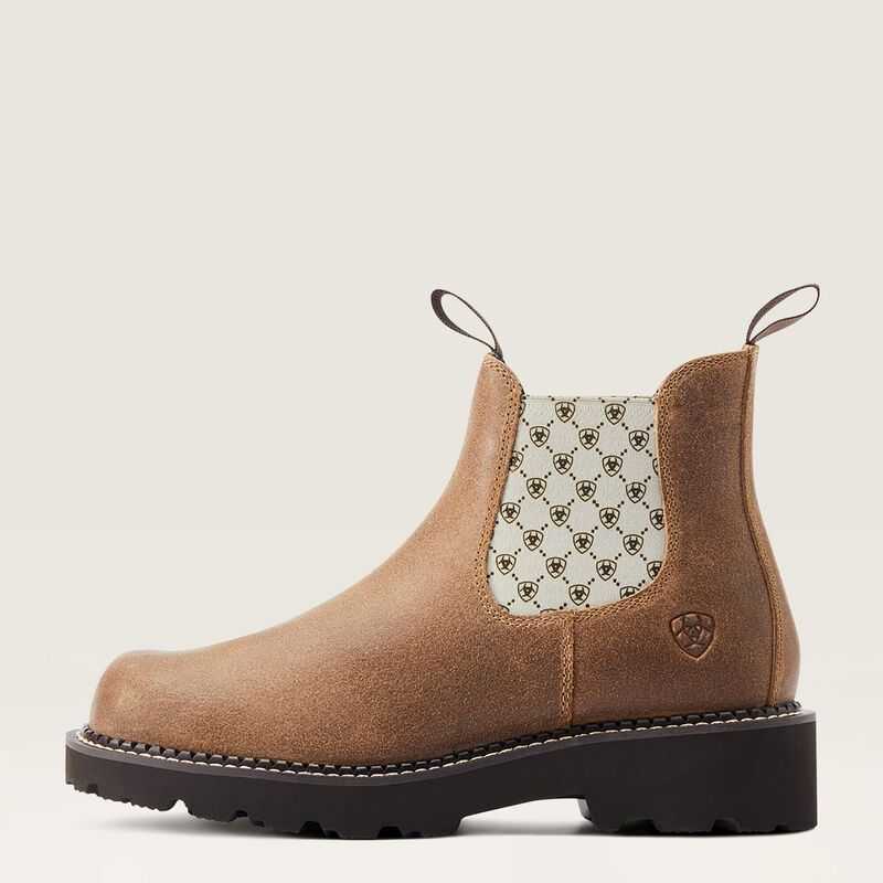 Ariat Fatbaby Chelsea Western Boot Beige | 468RYCMJU