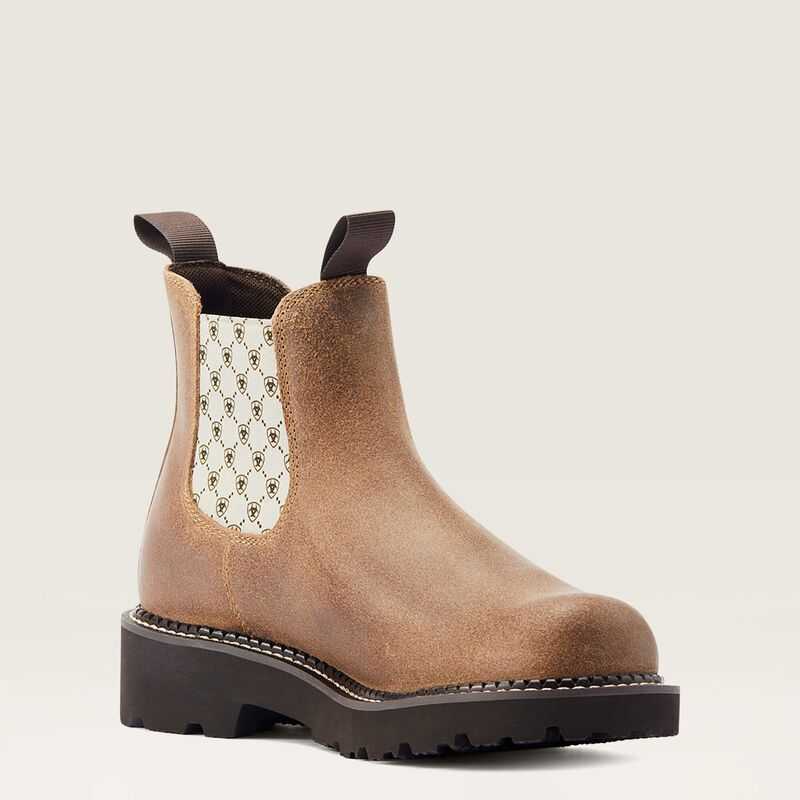 Ariat Fatbaby Chelsea Western Boot Beige | 468RYCMJU