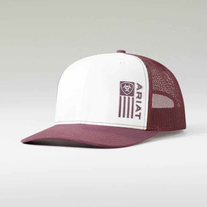 Ariat Flag Cap Burgundy | 124RNQMJE