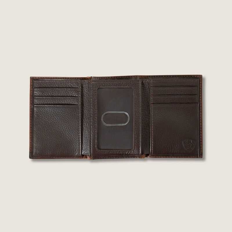 Ariat Flag Trifold Wallet Brown | 685TVBFYQ