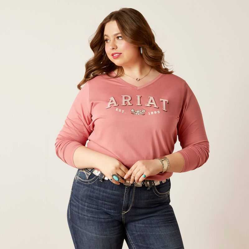 Ariat Flora Tee Rose | 491ZMQSPG