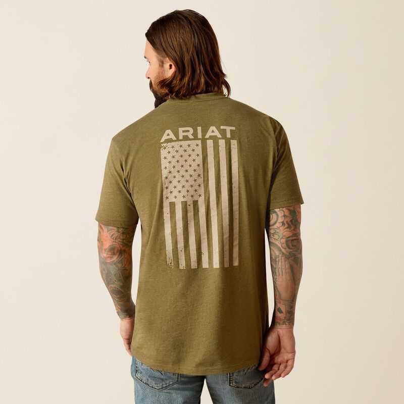 Ariat Freedom T-Shirt Military Heather | 351GZYXHI