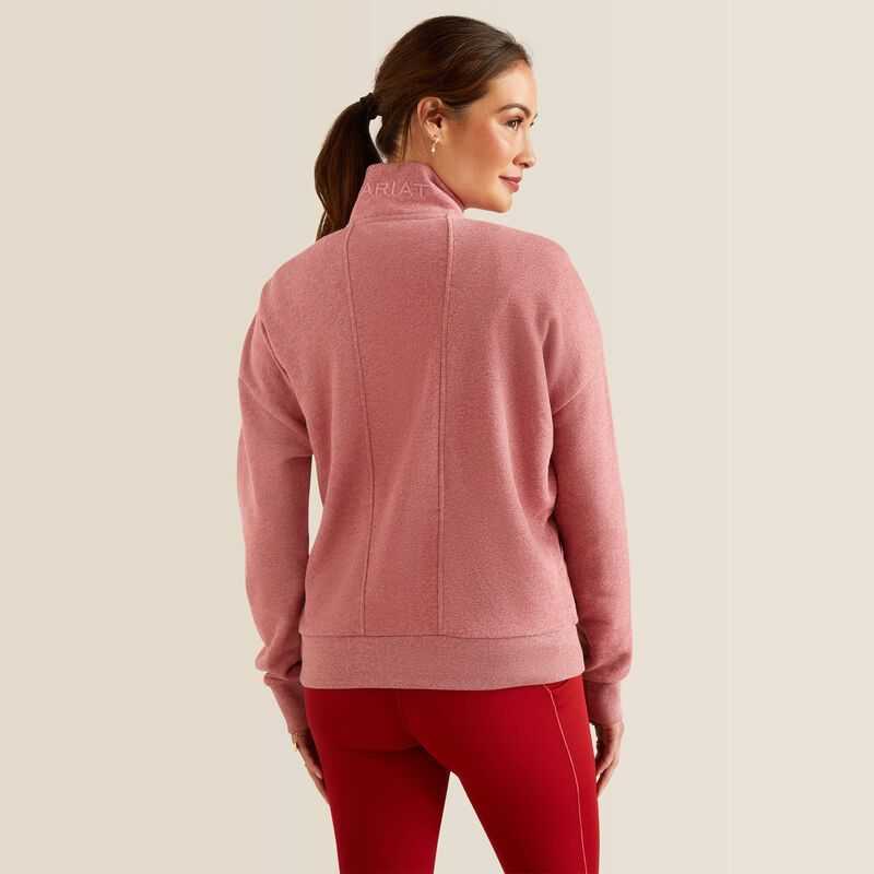 Ariat Friday Cotton 1/2 Zip Sweatshirt Rose | 904RGBKVX