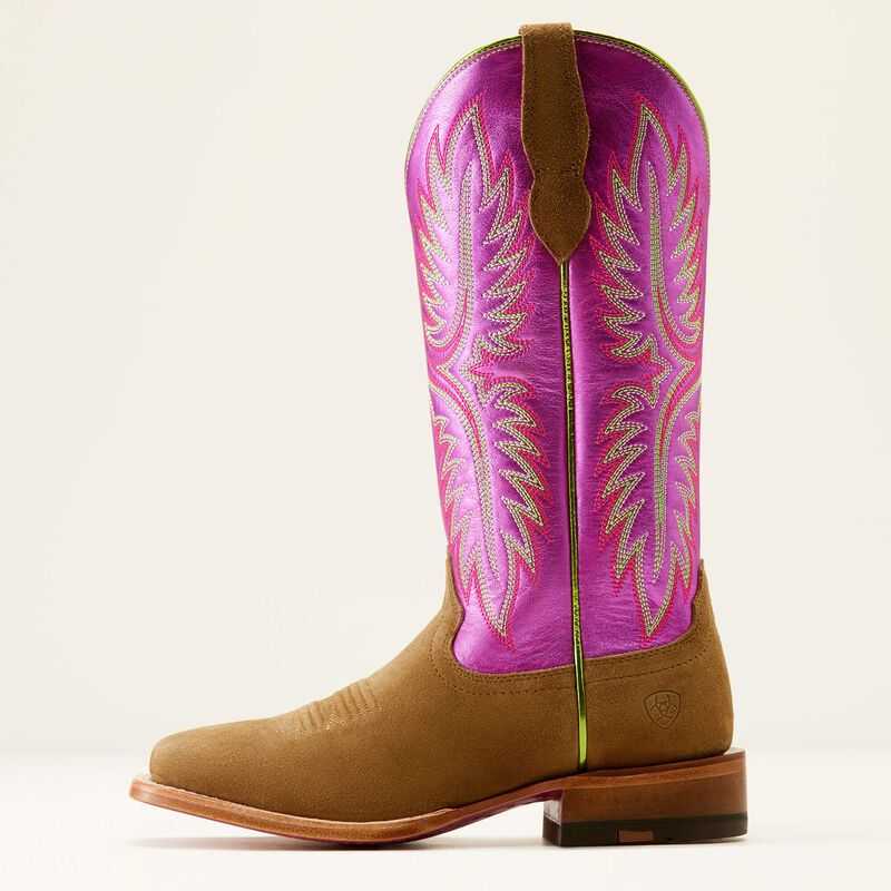 Ariat Frontier Calamity Jane Western Boot Dijon Roughout|electric Raspberry | 014NZMHIS