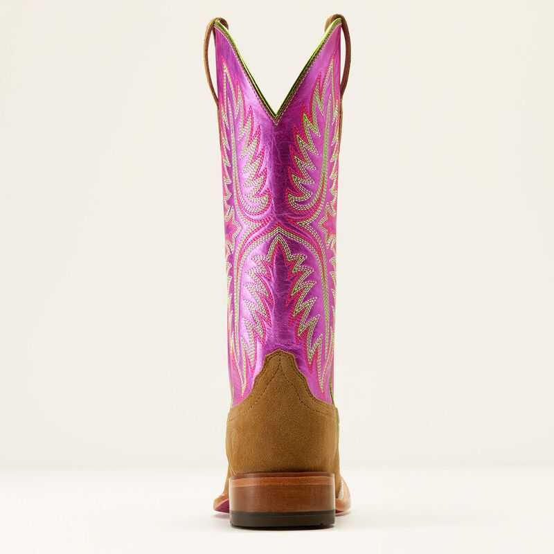 Ariat Frontier Calamity Jane Western Boot Dijon Roughout|electric Raspberry | 014NZMHIS