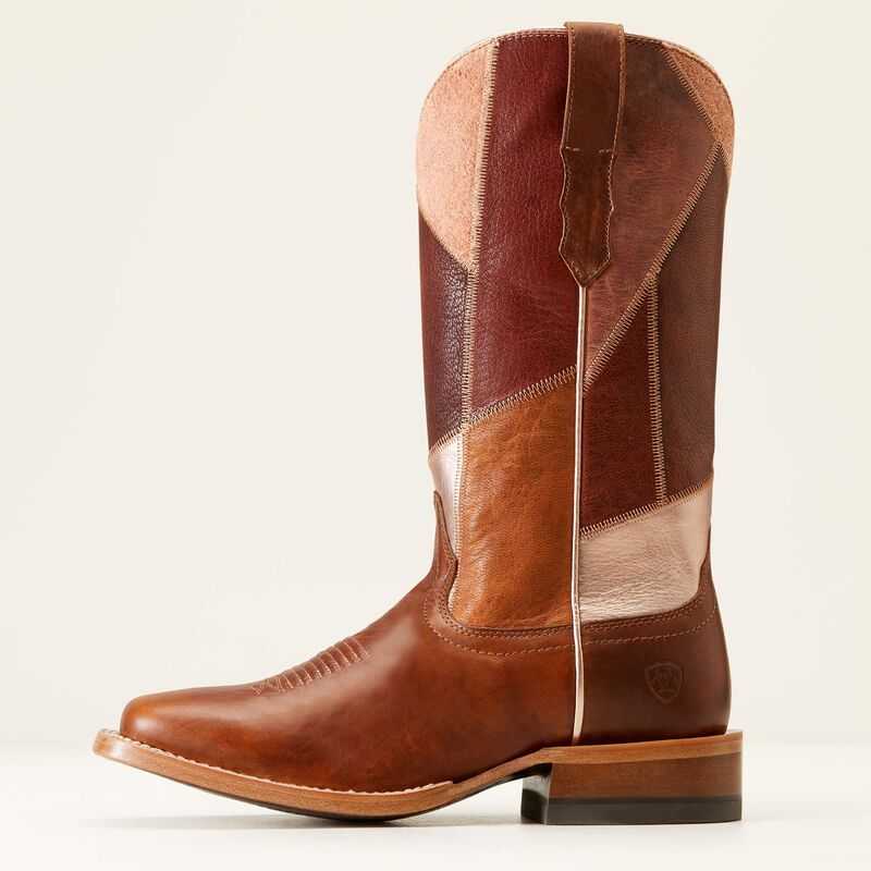 Ariat Frontier Patchwork Western Boot Brown | 345LKVOWD