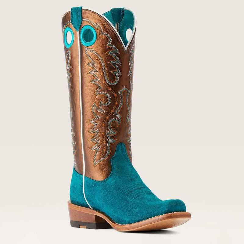 Ariat Futurity Boon Western Boot Ancient Turq Roughout | 873WNQSMJ