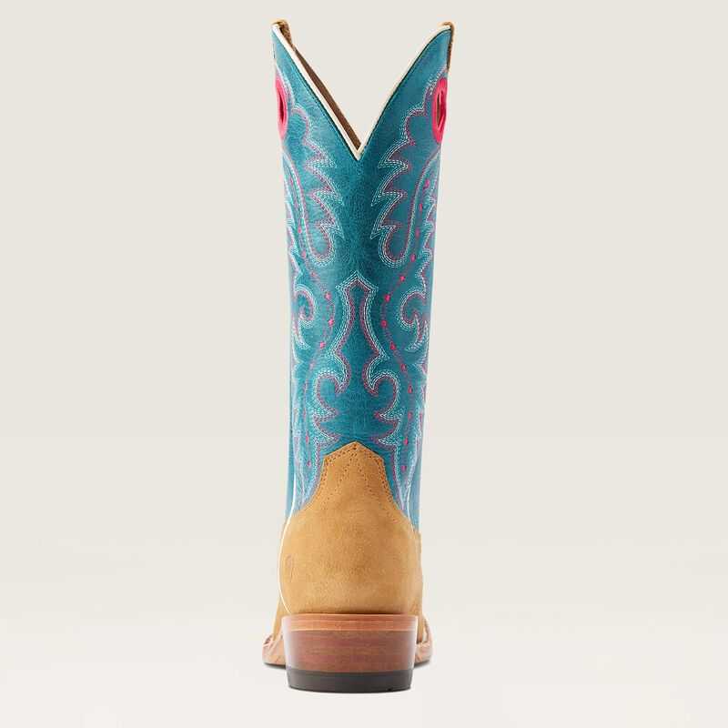 Ariat Futurity Boon Western Boot Buckskin Roughout | 469QATVSD