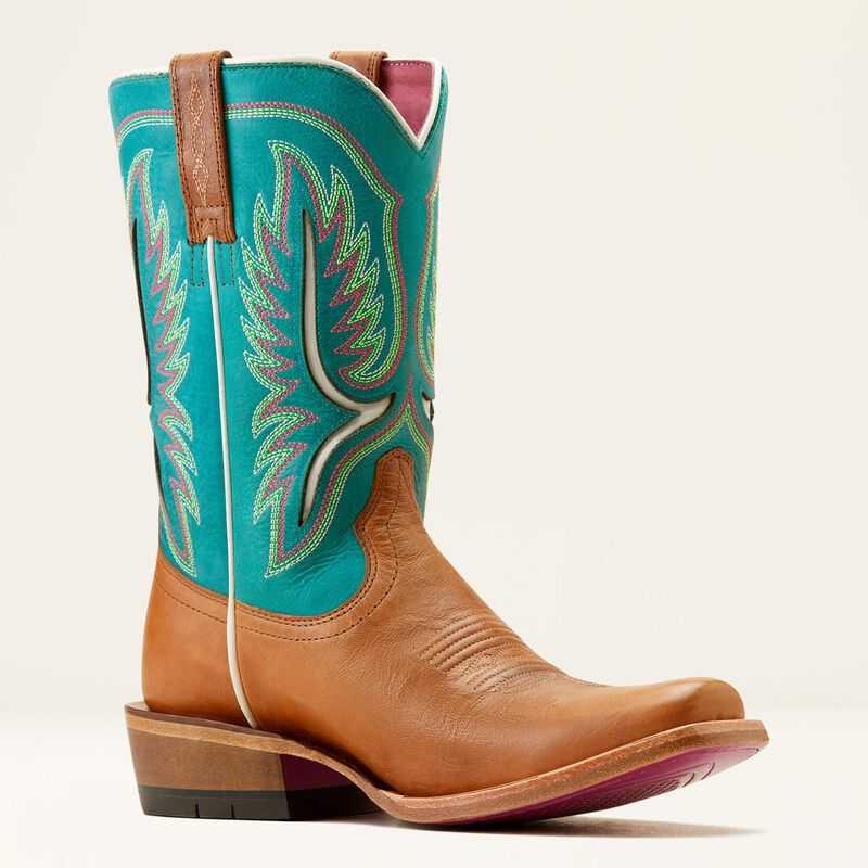 Ariat Futurity Colt Western Boot Brown / Blue | 681LSCFPN