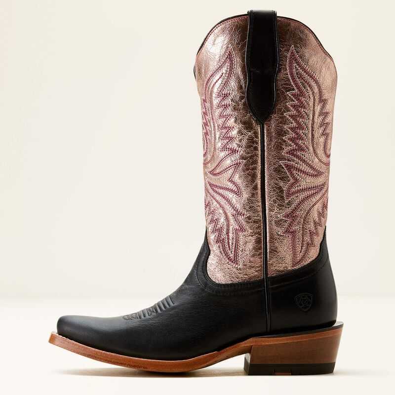 Ariat Futurity Flash Western Boot Black / Rose Gold | 765KHQCLN