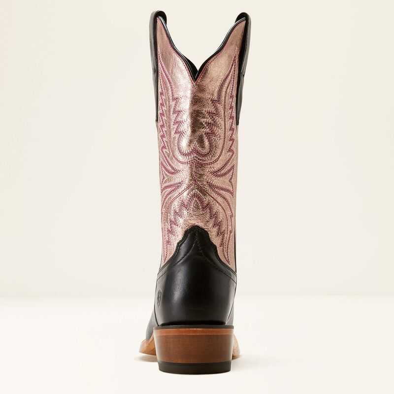 Ariat Futurity Flash Western Boot Black / Rose Gold | 765KHQCLN