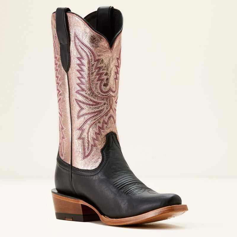 Ariat Futurity Flash Western Boot Black / Rose Gold | 765KHQCLN