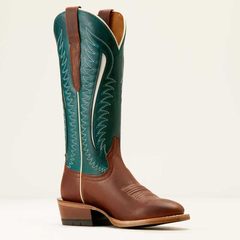 Ariat Futurity Limited Western Boot Brown Red / Turquoise | 710WOZNTF