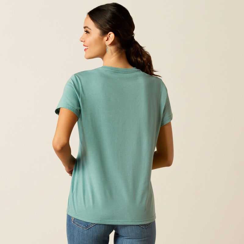 Ariat Garden Boot T-Shirt Blue | 951SHBQEI