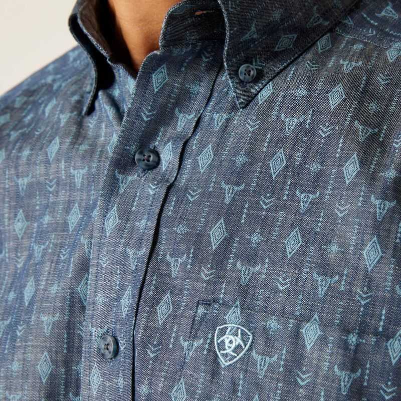 Ariat Graham Classic Fit Shirt Blue | 416NMOVUA