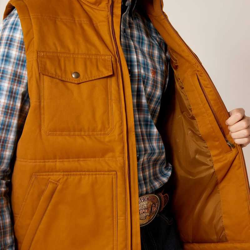 Ariat Grizzly 2.0 Canvas Conceal and Carry Vest Brown | 246KLWOAB