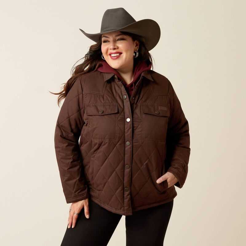 Ariat Grizzly Quilted Barn Jacket Mole | 582ALWNGP