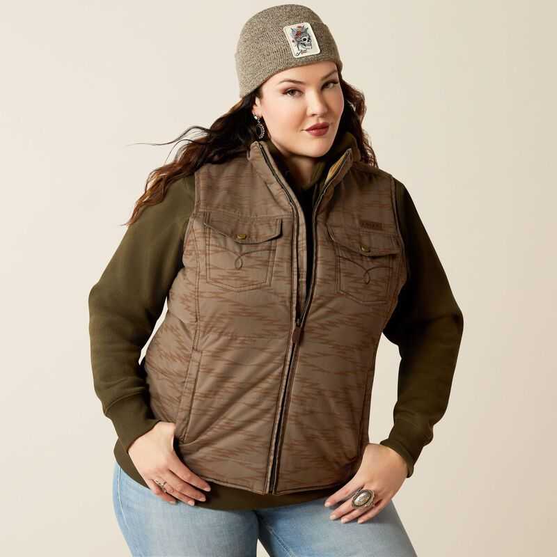 Ariat Grizzly Quilted Vest Banyan Bark | 163NZUTIB