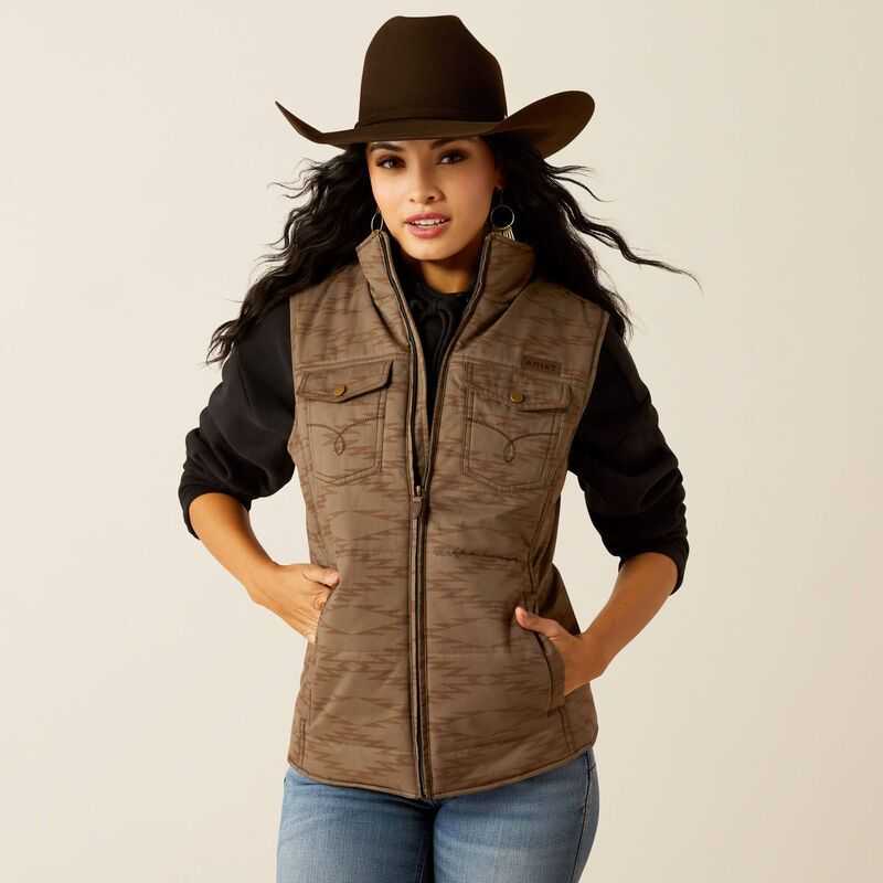 Ariat Grizzly Quilted Vest Banyan Bark | 163NZUTIB