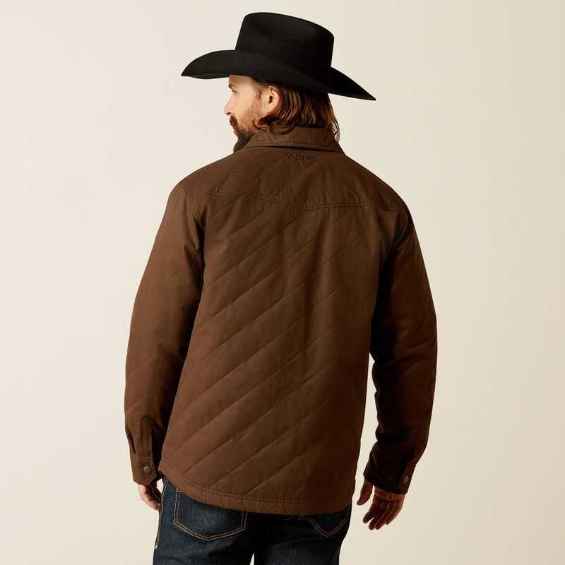 Ariat Grizzly Shirt Jacket Coffee | 459OWHFTS