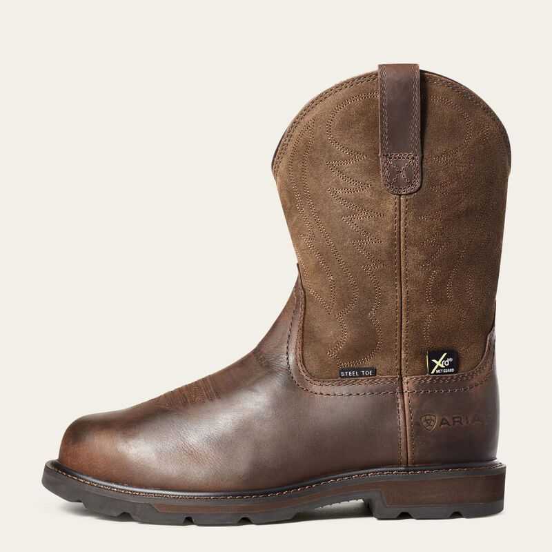 Ariat Groundbreaker MetGuard Steel Toe Work Boot Brown | 479HPCLBJ