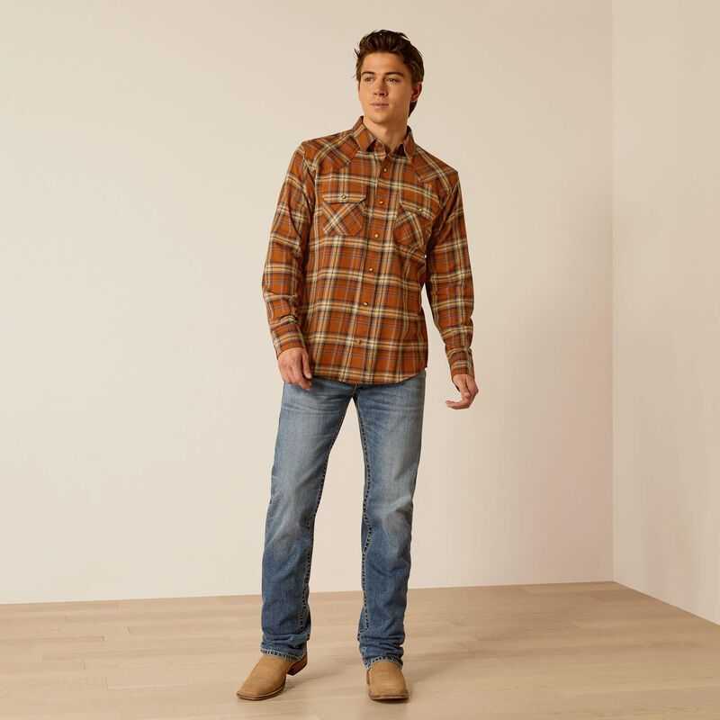 Ariat Haiden Retro Fit Shirt Roasted Pecan | 490WNKBTV