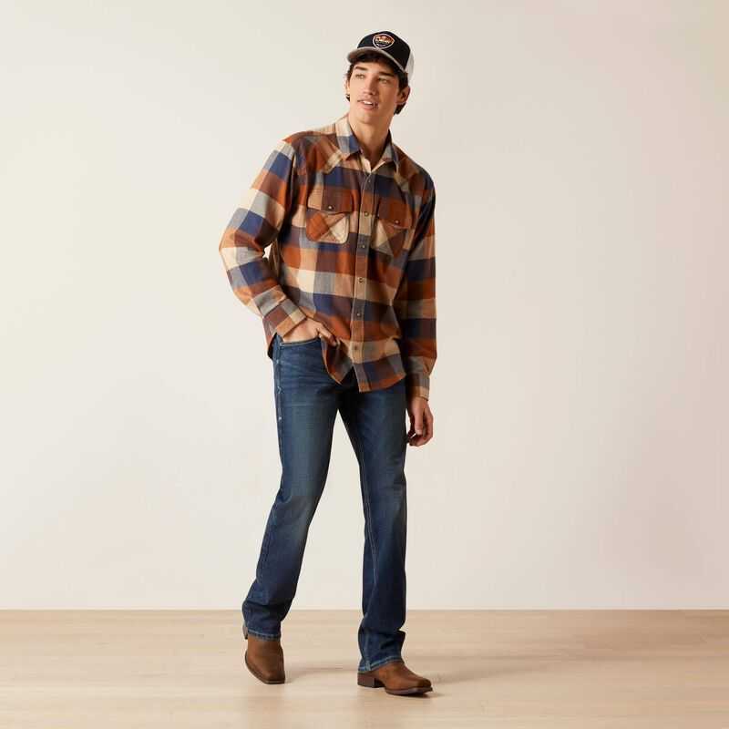 Ariat Haider Retro Fit Shirt Mohogany | 312DOPQGE