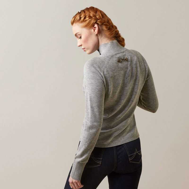 Ariat Half Moon Bay Sweater Grey | 682IPWAYB