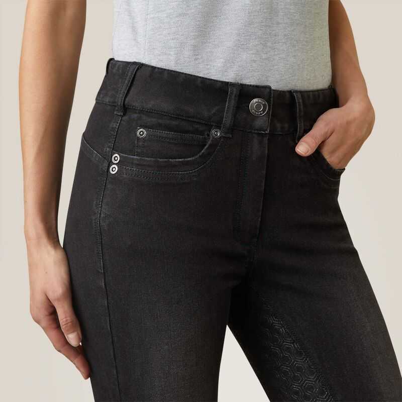 Ariat Halo B Denim Full Seat Breech Black | 124JFTOYW