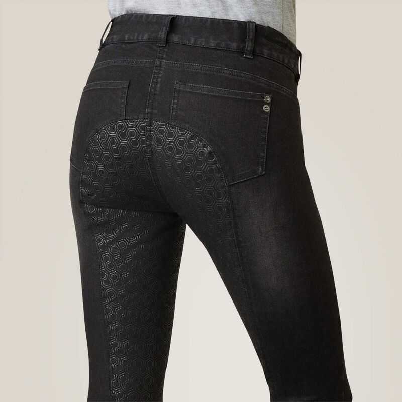 Ariat Halo B Denim Full Seat Breech Black | 124JFTOYW